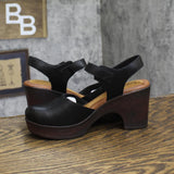 B.O.C. Womens Natasha Mary Jane Clog Shoes BC0008009 Black 6M