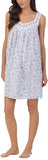 Eileen West Womens Short Sleeveless Nightgown E20014 White / Navy XS