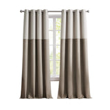 G.H. Bass & Co. Curtains Pair Lined Faux Fur Faux Sherpa Oatmeal Brown 50x95