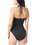 Vince Camuto Womens Standard V-Wire Cut Out One Piece Swimsuit V09102 Black 12