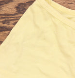 Wild Fable Womens Short Sleeve Double V-Neck Ribbed T Shirt Top Light Yellow L