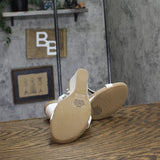 Style & Co. Mulan Wedge Slip On Open Toe Textured Elastic Sandals White 6.5M