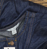 Calvin Klein Jeans Chambray Denim Shirt Dress Vintage Dark Wash Blue XL (16)