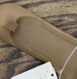 A New Day Kaia Open Toe Sequin Band Kitten Heels Tan Brown / Off White 9.5M