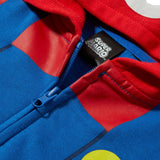Super Mario Boys Youth Full Zip Nintendo Cosplay Sweatshirt Blue / Red M