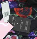 Avec Les Filles Mock Neck Fit Flare Mini Dress Dark Portofino Rose Black Red 6