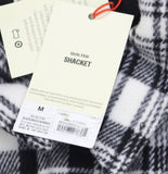 Woolrich X TGT Plaid Heavyweight Flannel Shacket Jacket Shirt Black / White M
