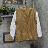 Stafford Mens Classic Fit Corduroy 2 Button Elbow Pad Suit Jacket Coat Brown 46R