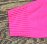 Aqua Womens Front Button Cashmere V-Neck Cardigan Sweater V10337 Neon Pink M