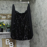 Blondie Nites Juniors Sequin Balloon-Sleeve Mini Dress 4974BN Black 17