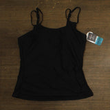 Swim Solutions Womens Tunnel Swim Tankini Bikini Top 807099 Black 12