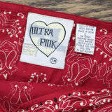 Ultra Pink Womens 100% Cotton Bandanna Wrap Skirt 166c1fd9fce568 Red L