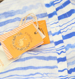 Coniglio Palm Beach Blend Adjustable Cover Up Pareo Wiggle Stripe Blue