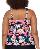 Raisins Curve Rimini Printed Tankini Top N840113 Black Multi 20W