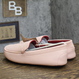 Isotoner Leather Faux Fur Moccasin Slippers Evening Sand Pink XL (9.5-10.5)