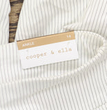 Cooper & Ella Ankle Pull-On Pinstripe Trouser Dress Pants White / Blue 14