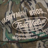 Mens Vintage TrueValue PA Snapback Baseball Hat Cap Green Camo OS