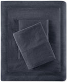 Intelligent Design Jersey-Knit Cotton Blend 3-Pc. Sheet Set Dark Grey Twin XL