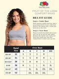 Fruit Of The Loom Womens Comfort Cotton Stretch-2 Pack Bra Black / Cashmere S