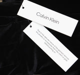 Calvin Klein Womens Velvet Twist Cowl Neck Tie Waist Wide Leg Jumpsuit Black 10