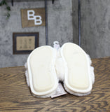 Auden Womens Paris Crossband Slide Slippers 91309154 Cream Off White M (7/8)