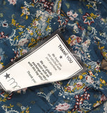 City Studios Juniors Tiered Chiffon Fit & Flare Dress Teal Blue / Rust XL