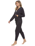 Felina Womens Velvet Trim Terry Lounge Jacket 900824 Parisian Night Blue 2X