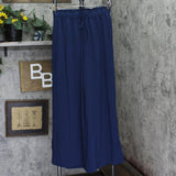 Cupshe Womens Woven Drawstring Wide Leg Pants DAA02D4A001UU Navy Blue M