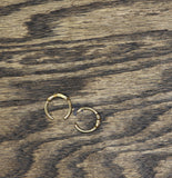 Set of 2 Open Band Infinity Heart Toe Rings Gold Yellow 3.5-4