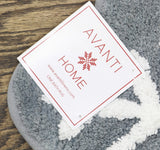 Avanti Snow Snowflake Christmas Bath Rug Mat Gray / White 24 x 24