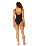 Anne Cole Womens Square-Neck One-Piece Swimsuit 26MO07801 Black 6