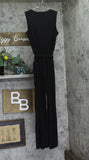NY Collection Sleeveless Tie Waist Jumpsuit YQIU0004 Black PS