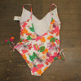 Bar III Womens Bermuda Babe One-Piece Swimsuit MBBU25204 White Multi XL