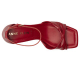 Anne Klein Womens Jessie Ankle Strap Two Piece Dress Sandals JESS04F9 Red 8.5M