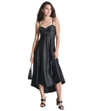 DKNY Womens Sleeveless Satin Slipdress P4GBNX19 Black 10