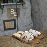 Steve Madden Womens Hadyn H-Band Sandals Slip On Natural / Cognac Check Brown 9M