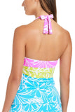 Bleu Rod Beattie Swim Print Halter Tankini Top Sock It to Me Print Pink Multi 8