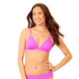 Shade & Shore Womens Ribbed Triangle Bikini Top 94443819 Purple M