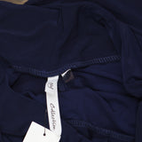 Ny Collection Womens Petite Cropped Pull On Pants with Sash Navy Blue PL