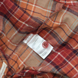 Weatherproof Vintage Classic-Fit Long-Sleeve Lightweight Plaid Flannel Red L