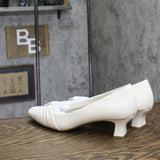 Easy Street Womens Waive Sinched Block Heel Pump WAIVE White 11M