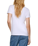 Dkny Jeans Women's Graffiti-Graphic Logo Short-Sleeve T-Shirt E2HFPDNA White S