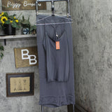 State of Day Womens Crepe De Chine Camisole Pant Pajama Set Ebony Gray M
