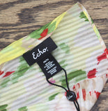 Echo Womens Sparkle Floral Patch Oblong Scarf EN1423 Peony Green Multi
