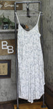 J. Valdi Womens Scoop-Neck Sleeveless Swim Cover Up Jumpsuit Gray / White L