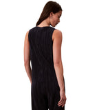 Calvin Klein Womens Plisse Sleeveless Blouse Shirt Top Sky Captain Blue XL