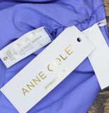 Anne Cole Convertible High Waist Shirred Swim Bottom Periwinkle Blue Purple M