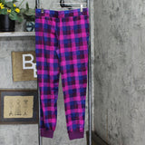 Nautica Women's 2 Piece Fleece Pajama Sleepwear Set 1812934 Purple Plaid S