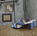 Schutz Womens Heeled Sandals Amely Azul / Summer Jeans Blue 9B