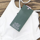 Wild Fable Women's Lace-Up Longline Bikini Top W926WZ White 2XS